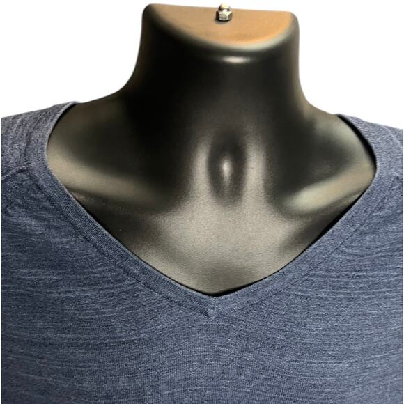 Calvin Klein Slim Fit V-Neck Sweater XXL Blue 100% Cotton Long Sleeve Pullover - Picture 6 of 12